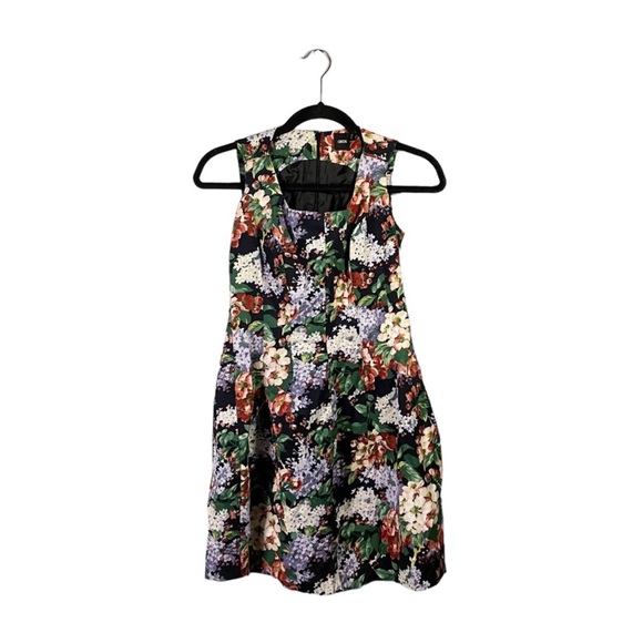 ASOS Colorful Preppy Floral Sleeveless Formal Casual Dress Size 4 - Picture 1 of 6